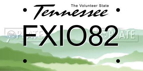 FXIO82 Tennessee License Plate