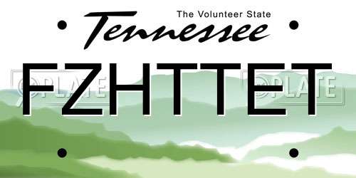 FZHTTET Tennessee License Plate