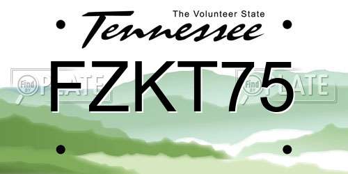 FZKT75 Tennessee License Plate