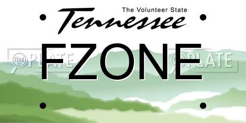 FZONE Tennessee License Plate
