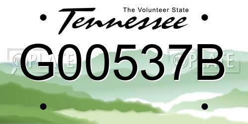 G00537B Tennessee License Plate
