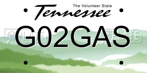 G02GAS Tennessee License Plate