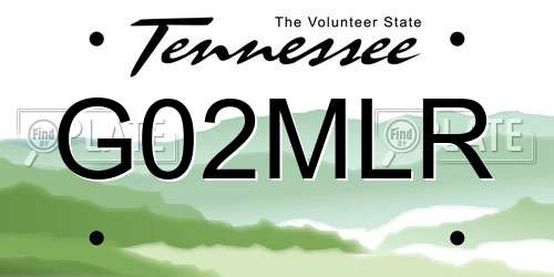 G02MLR Tennessee License Plate