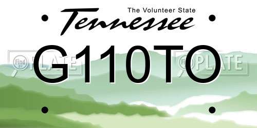 G110TO Tennessee License Plate