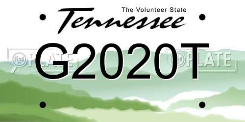 G2020T Tennessee License Plate