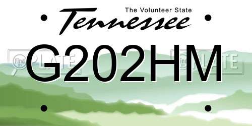 G202HM Tennessee License Plate