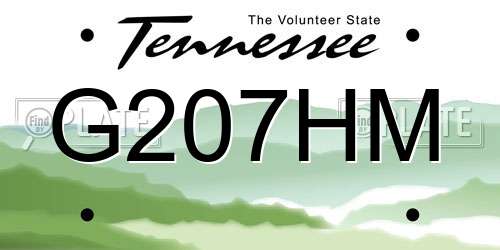 G207HM Tennessee License Plate