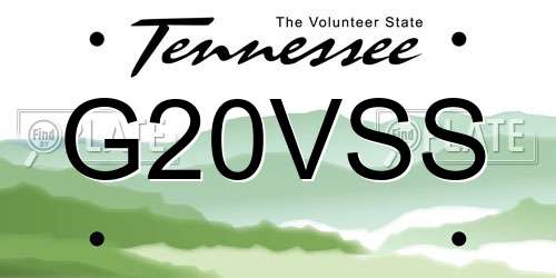 G20VSS Tennessee License Plate