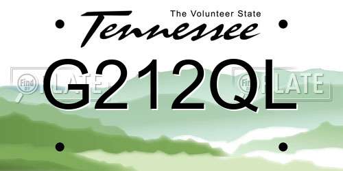 G212QL Tennessee License Plate