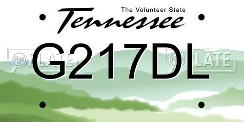 G217DL Tennessee License Plate