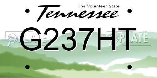 G237HT Tennessee License Plate