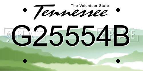 G25554B Tennessee License Plate
