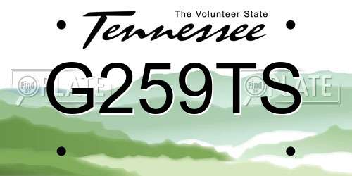 G259TS Tennessee License Plate