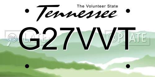 G27VVT Tennessee License Plate