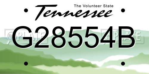 G28554B Tennessee License Plate