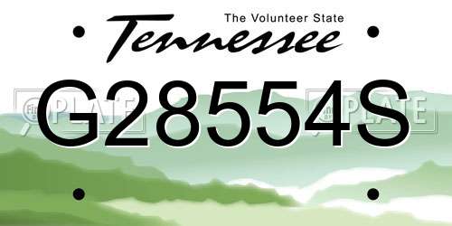 G28554S Tennessee License Plate