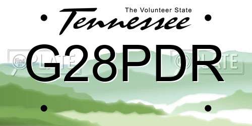 G28PDR Tennessee License Plate