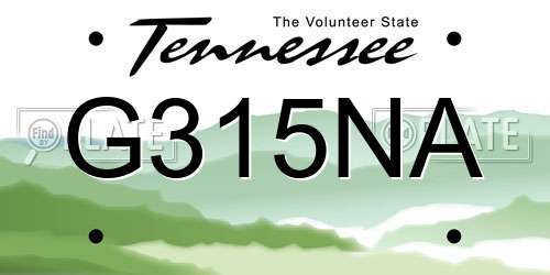 G315NA Tennessee License Plate