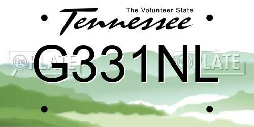 G331NL Tennessee License Plate