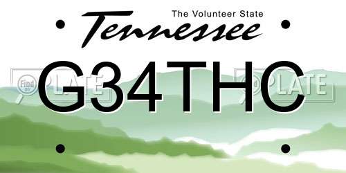 G34THC Tennessee License Plate