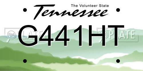 G441HT Tennessee License Plate