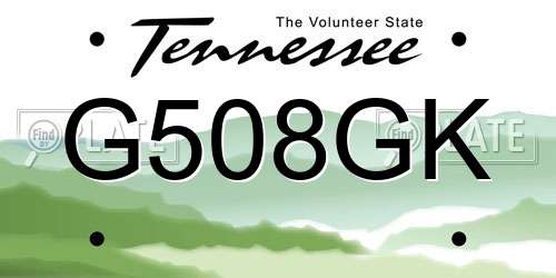 G508GK Tennessee License Plate