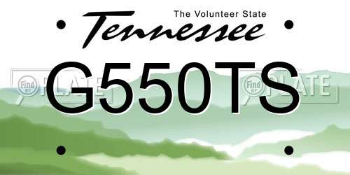 G550TS Tennessee License Plate