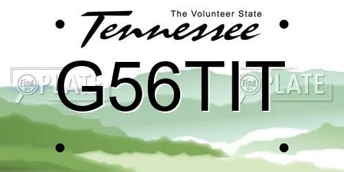G56TIT Tennessee License Plate