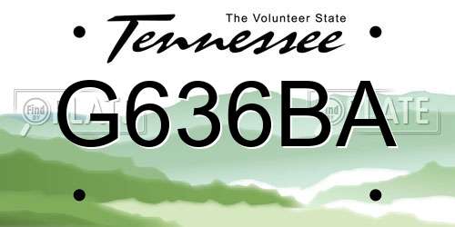 G636BA Tennessee License Plate