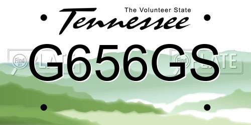 G656GS Tennessee License Plate