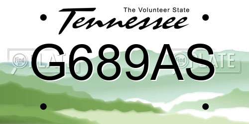 G689AS Tennessee License Plate