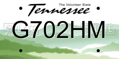 G702HM Tennessee License Plate