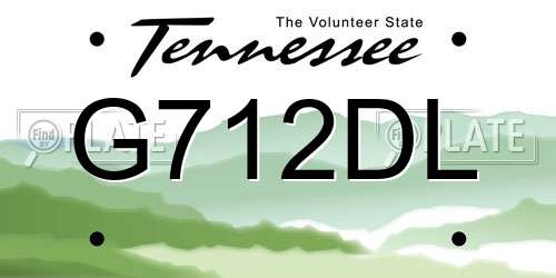 G712DL Tennessee License Plate