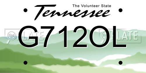 G712OL Tennessee License Plate