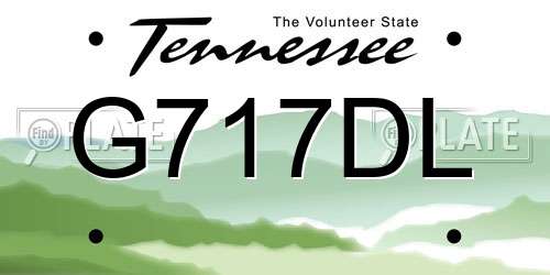 G717DL Tennessee License Plate