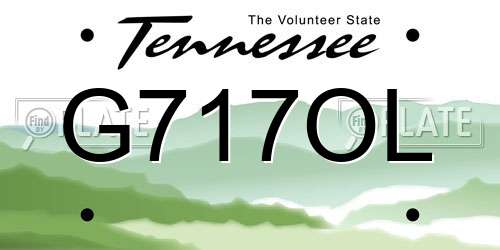 G717OL Tennessee License Plate