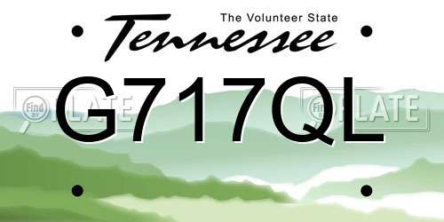 G717QL Tennessee License Plate