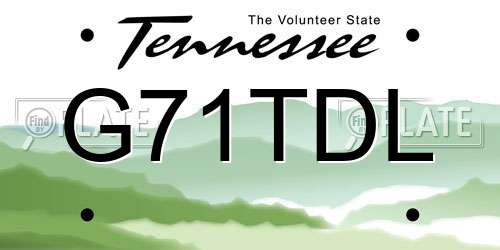 G71TDL Tennessee License Plate