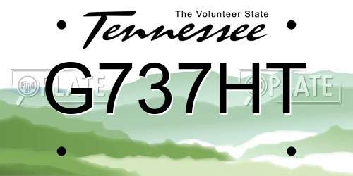 G737HT Tennessee License Plate