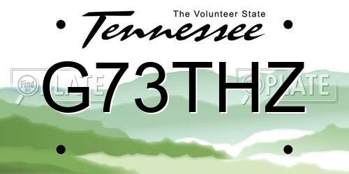 G73THZ Tennessee License Plate