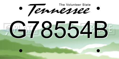 G78554B Tennessee License Plate
