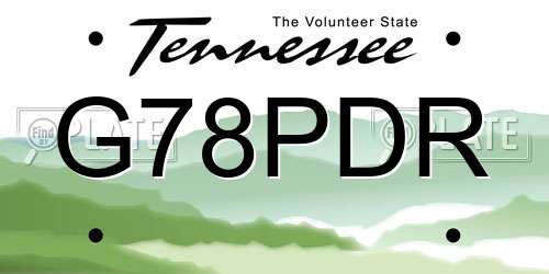 G78PDR Tennessee License Plate
