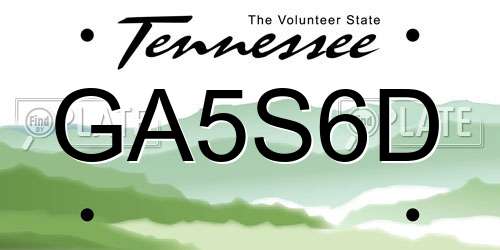 GA5S6D Tennessee License Plate
