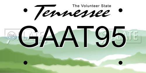GAAT95 Tennessee License Plate