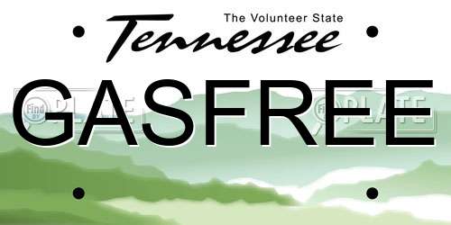 GASFREE Tennessee License Plate