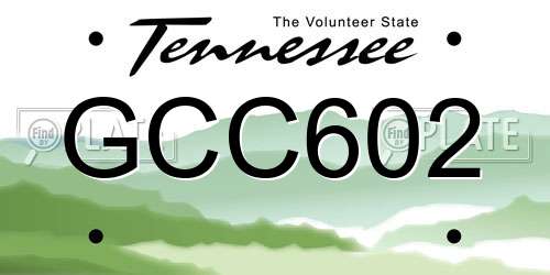 GCC602 Tennessee License Plate