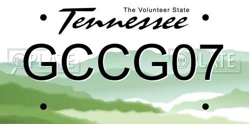GCCG07 Tennessee License Plate