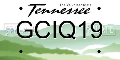 GCIQ19 Tennessee License Plate