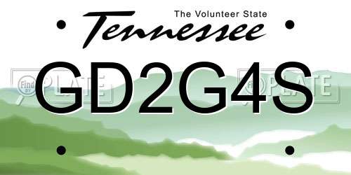 GD2G4S Tennessee License Plate