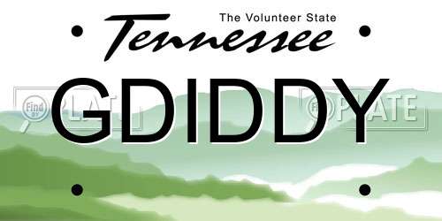 GDIDDY Tennessee License Plate